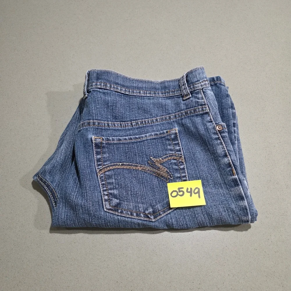 Gloria Vanderbilt Amanda High Rise Tapered Jeans Medium Wash Blue Womens Size 12